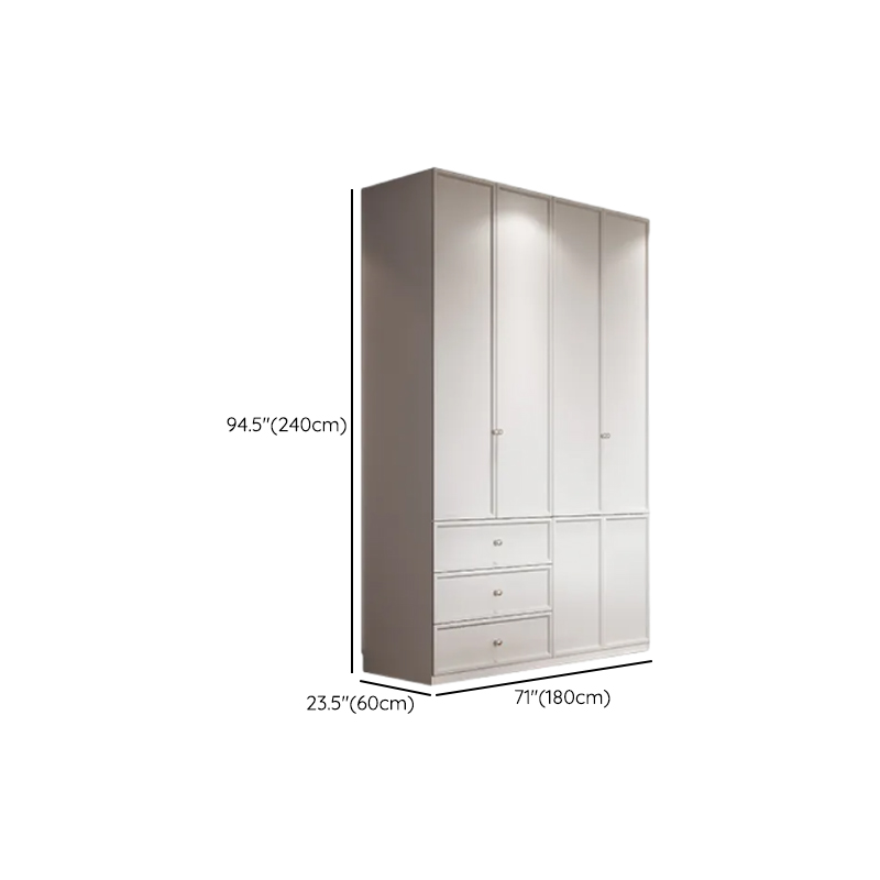 White Minimalist Wooden Wardrobe Closet with 3-Drawer/6-Drawer, Soft Close Door, Interior Shelves, and Clothing Rod - image 16