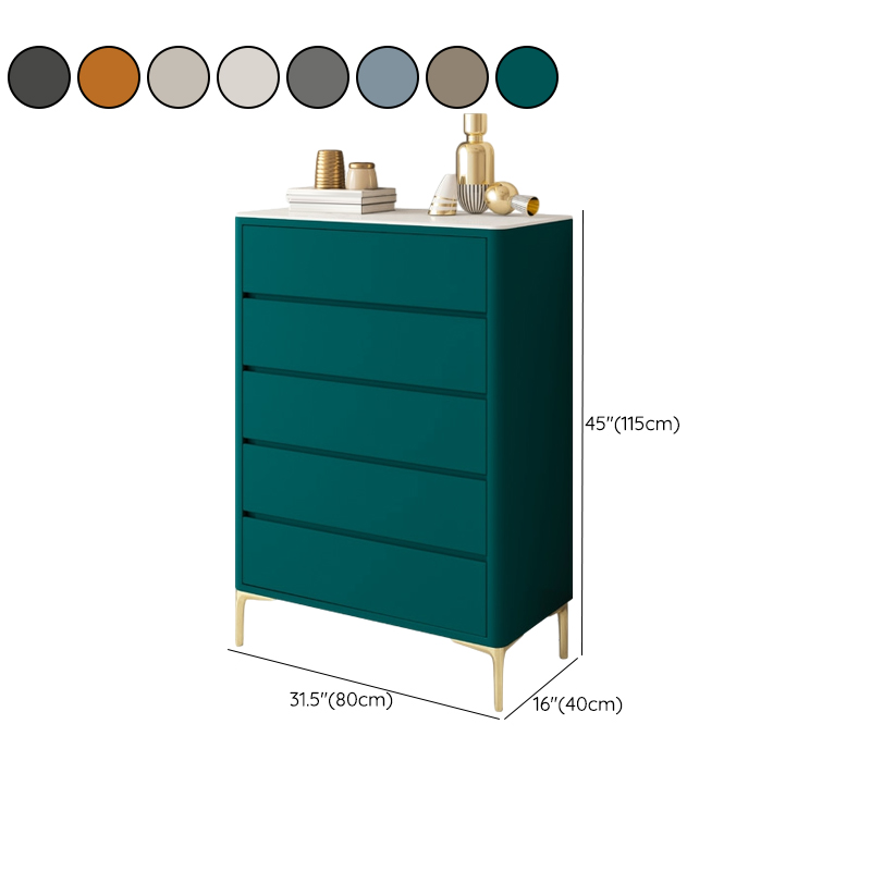 Glam Style Solid Wood Storage Chest with Stone Top and Soft-Close Drawers - image 18