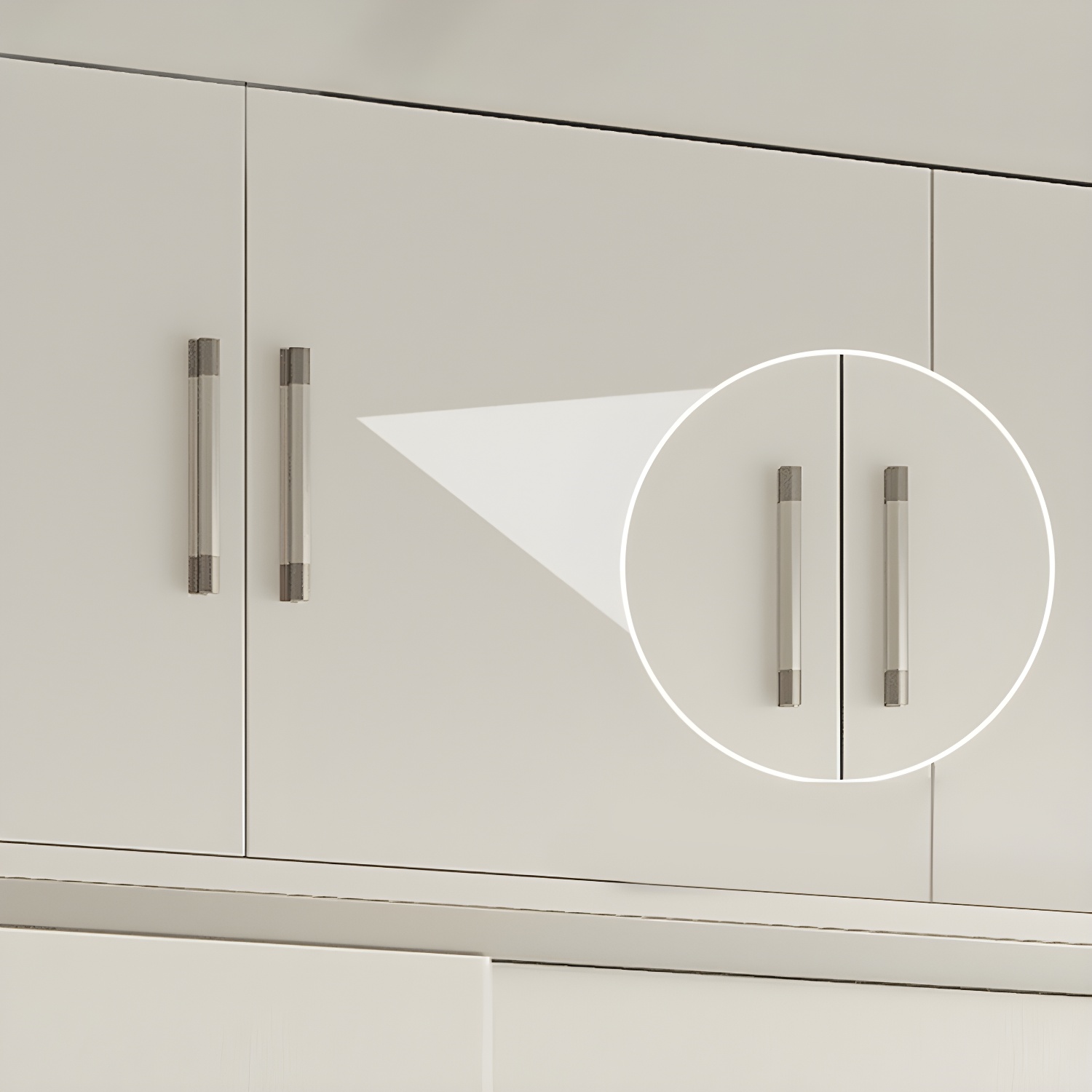 Modern White Wood Wardrobe Armoire with Sliding Doors, Shelves, and Soft Close Drawers - image 9