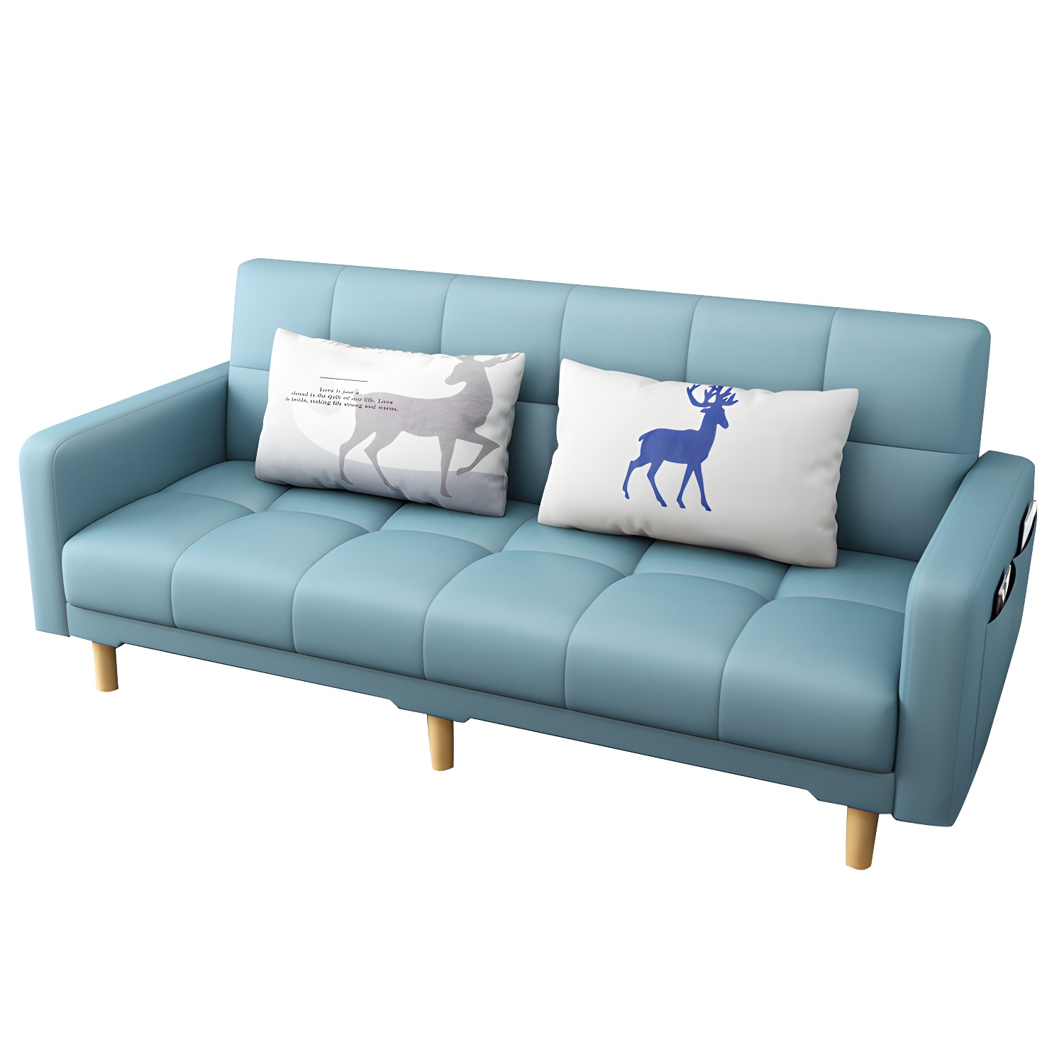 Square Arm Modern Storage Sofa with Biscuit Back Convertible Sofa for Living Room - image 15