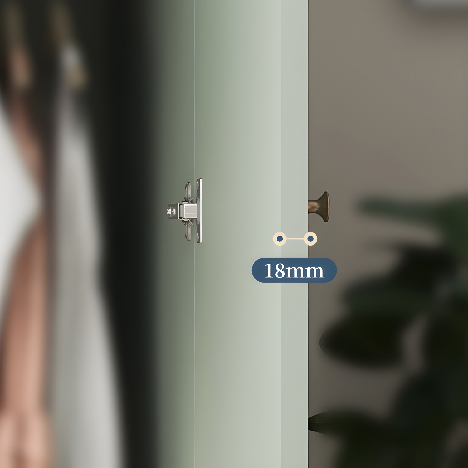 Modern Green Wood Wardrobe Armoire with Soft-Close Drawers & Clothing Rod - image 9