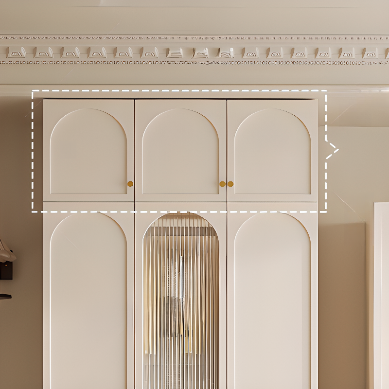 Simplistic White Detached Almirah with 3 Drawers, Interior Shelves, and Hinged Door - image 6