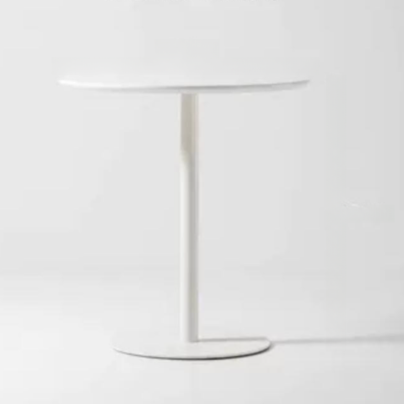 Circular-shaped/Square Standard Height Dining Table for 2 People with Fixed Table Top in a Minimalist Style - image 3