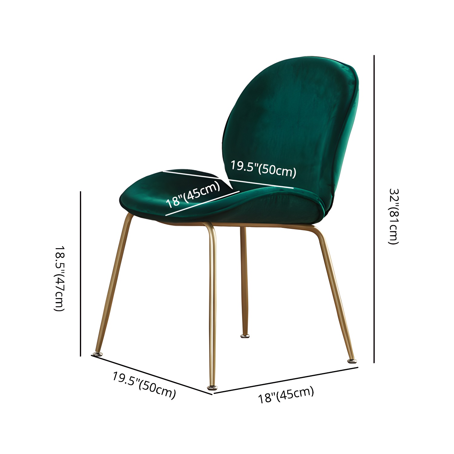 Metal Scandinavian Restaurant Side Chair Matte Finish Wingback Dining Chair - image 20
