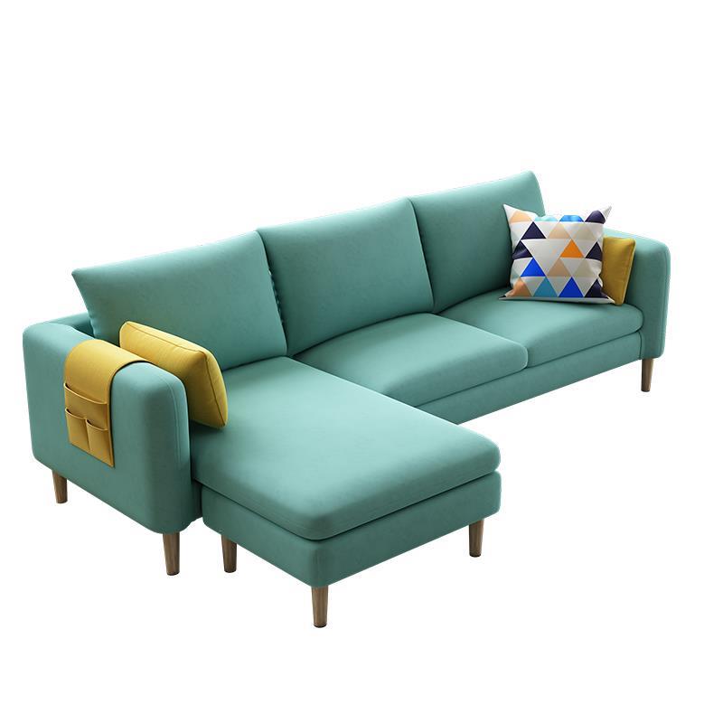 Simple L-Shape Reversible Sponge Cushioned Sofa Recliner 3 Person with Pillow Back & Square Arm - image 15