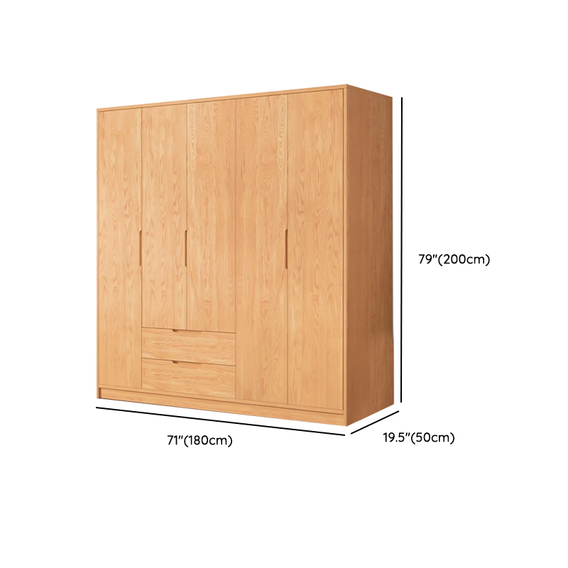 Wood Color Nordic Unfixed Wardrobe Closet - image 24