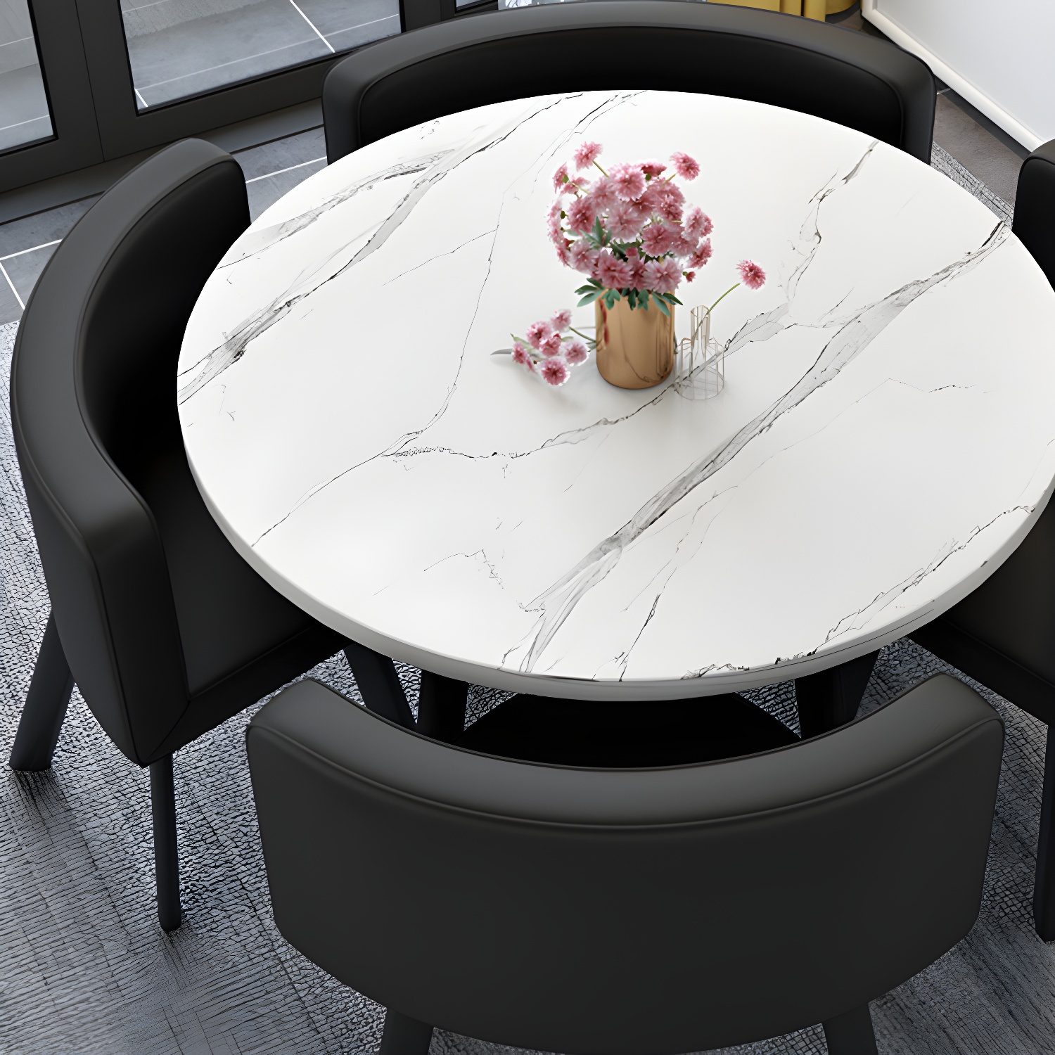 Modern Wood Dining Table Set 5 Pieces Dining Set for Home Use - image 25
