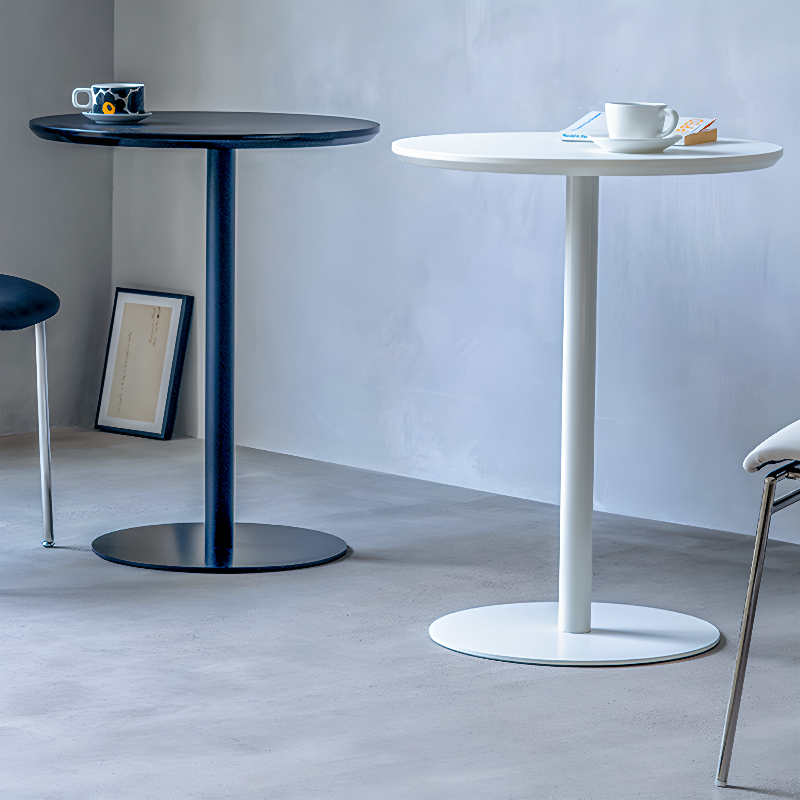 Circular-shaped/Square Standard Height Dining Table for 2 People with Fixed Table Top in a Minimalist Style - image 6