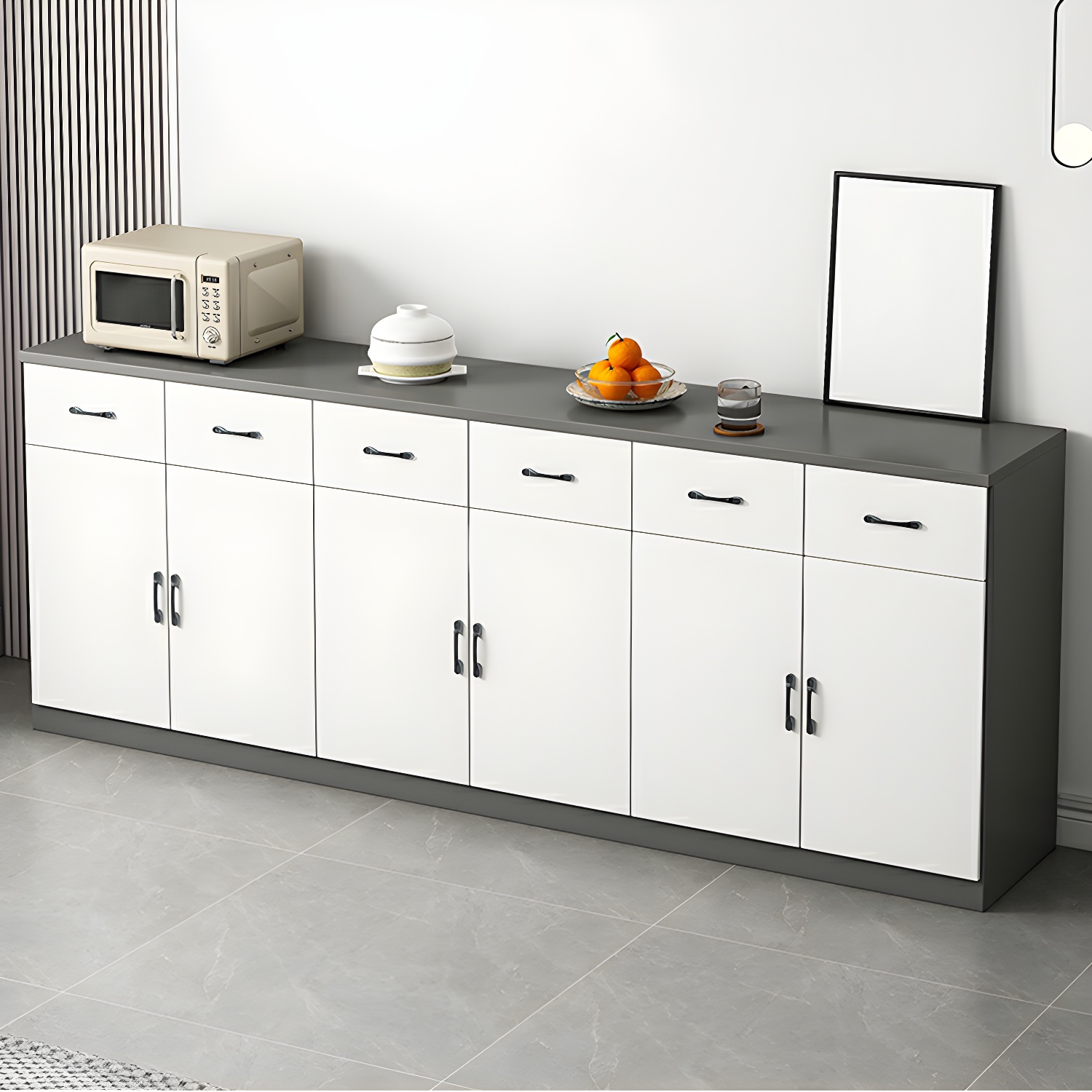 Modern Wood Sideboard Credenza with Drawers and Cabinets - Functional Storage Solution - image 4