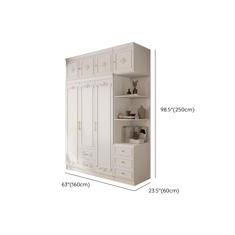 White Simple Timber Wardrobe Closet Soft Close Drawer Soft Close Door Interior Shelves - image 25