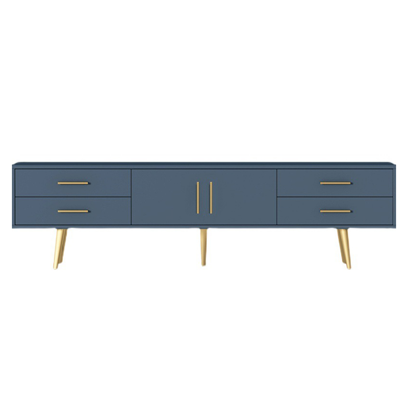 Glam Rectangle Manufactured Wood TV Stand with Adjustable Shelf - image 10