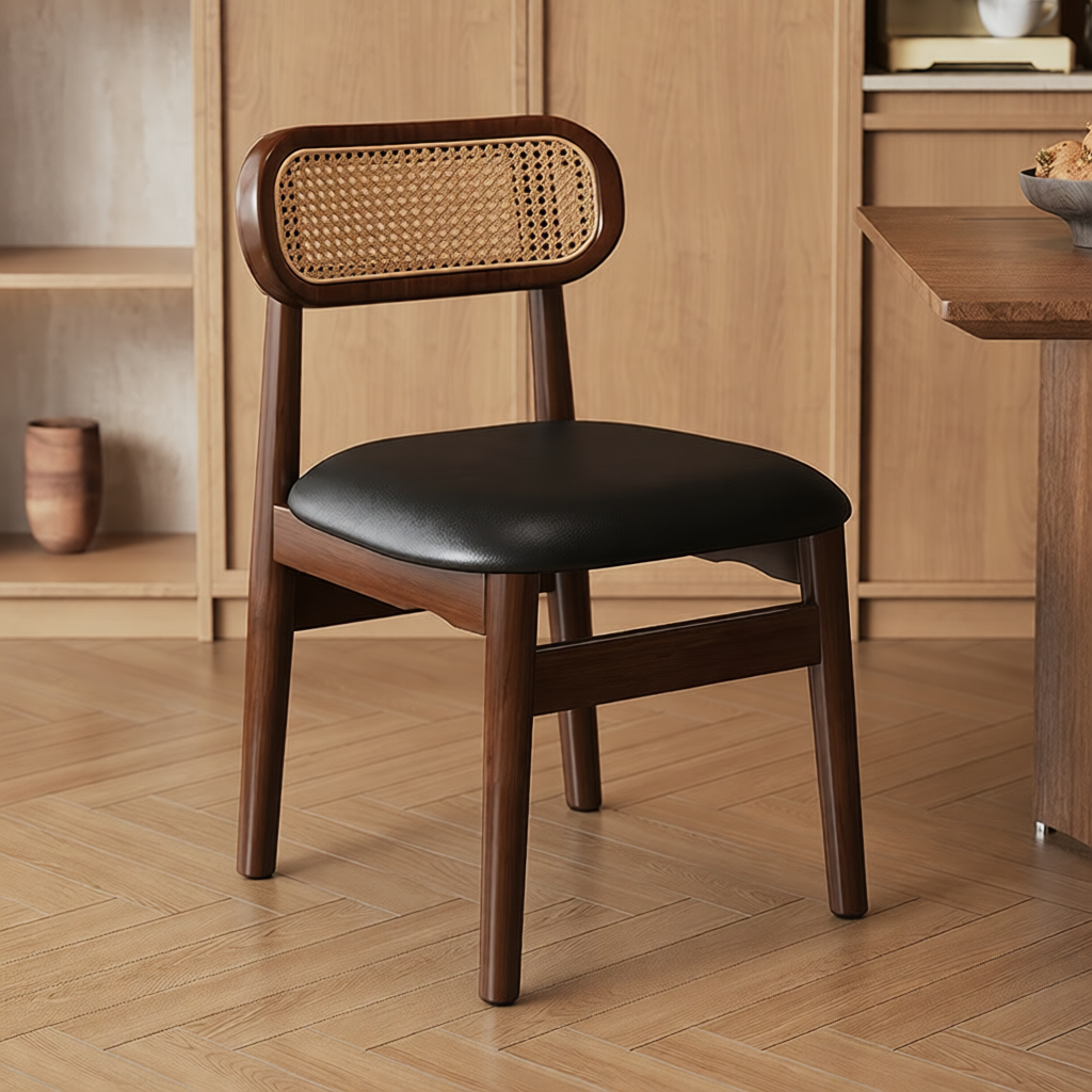 Simple Drawing Room Side Chair with Exposed Back, Upholstered Seat, and Wooden Legs - image 13