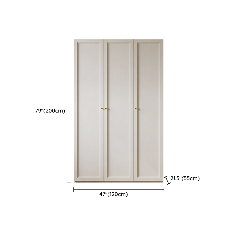 Chalk Modish Self-supporting Cabinet Armoire with Soft Close Drawer, Soft Close Door, and Hinged Hanging Rod - image 10