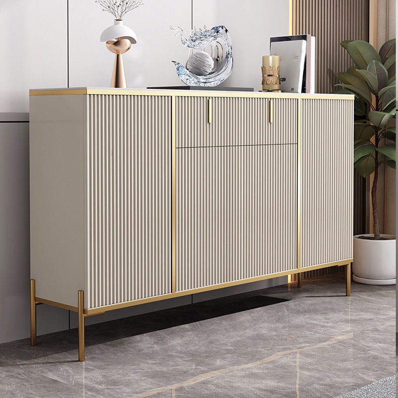 Glam Wood Sideboard Credenza with Cabinets and Drawers Assembly 40cm Width x 90cm Height - image 7