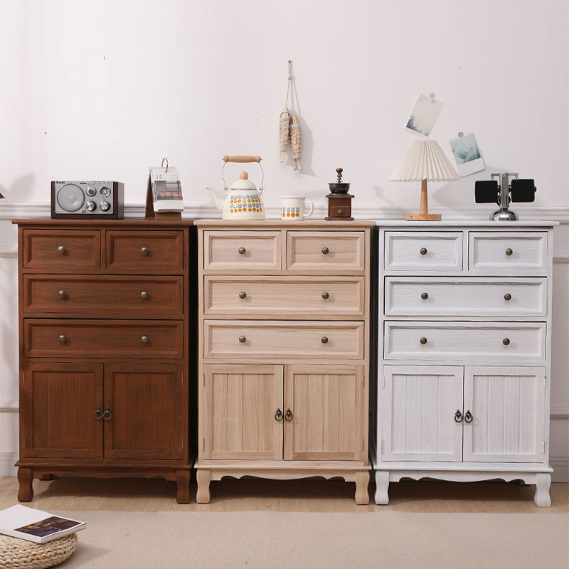 Scandinavian Narrow Metal Lingerie Chest/Semainier, Features 1 Cabinet and Included Shelves - image 12