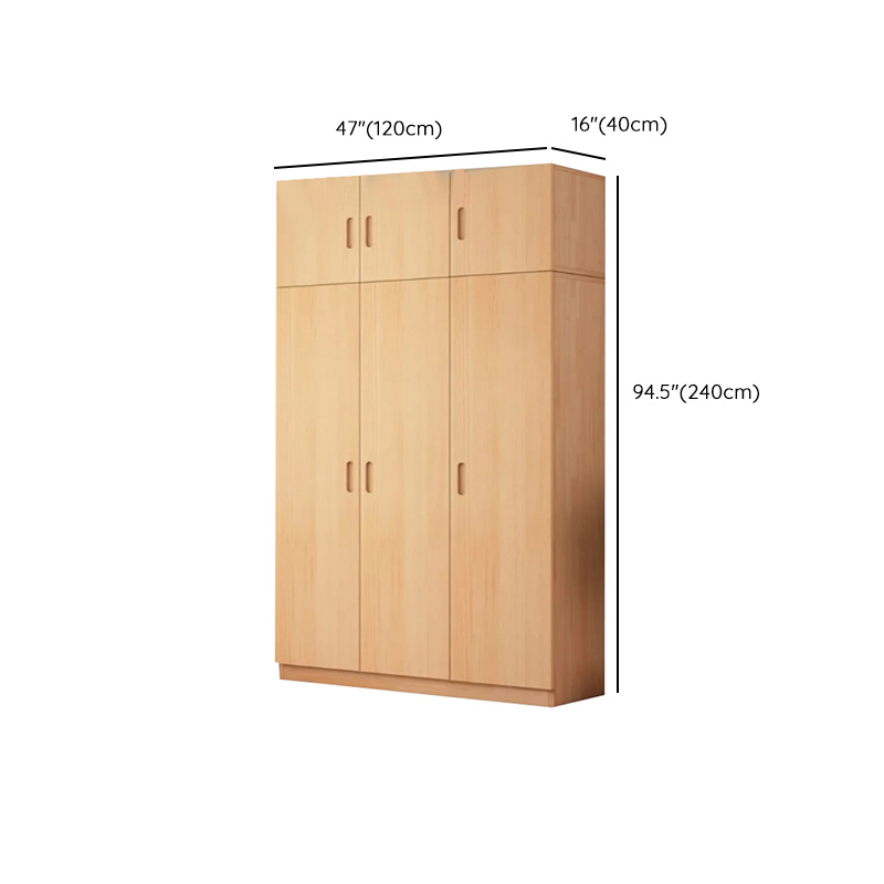 Freestanding Natural Wood Natural Wardrobe - image 42