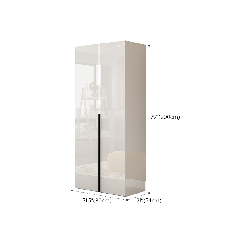 Solid Wood White Wardrobe Armoire with Drawers, Clothing Rod, and Shelves - image 11