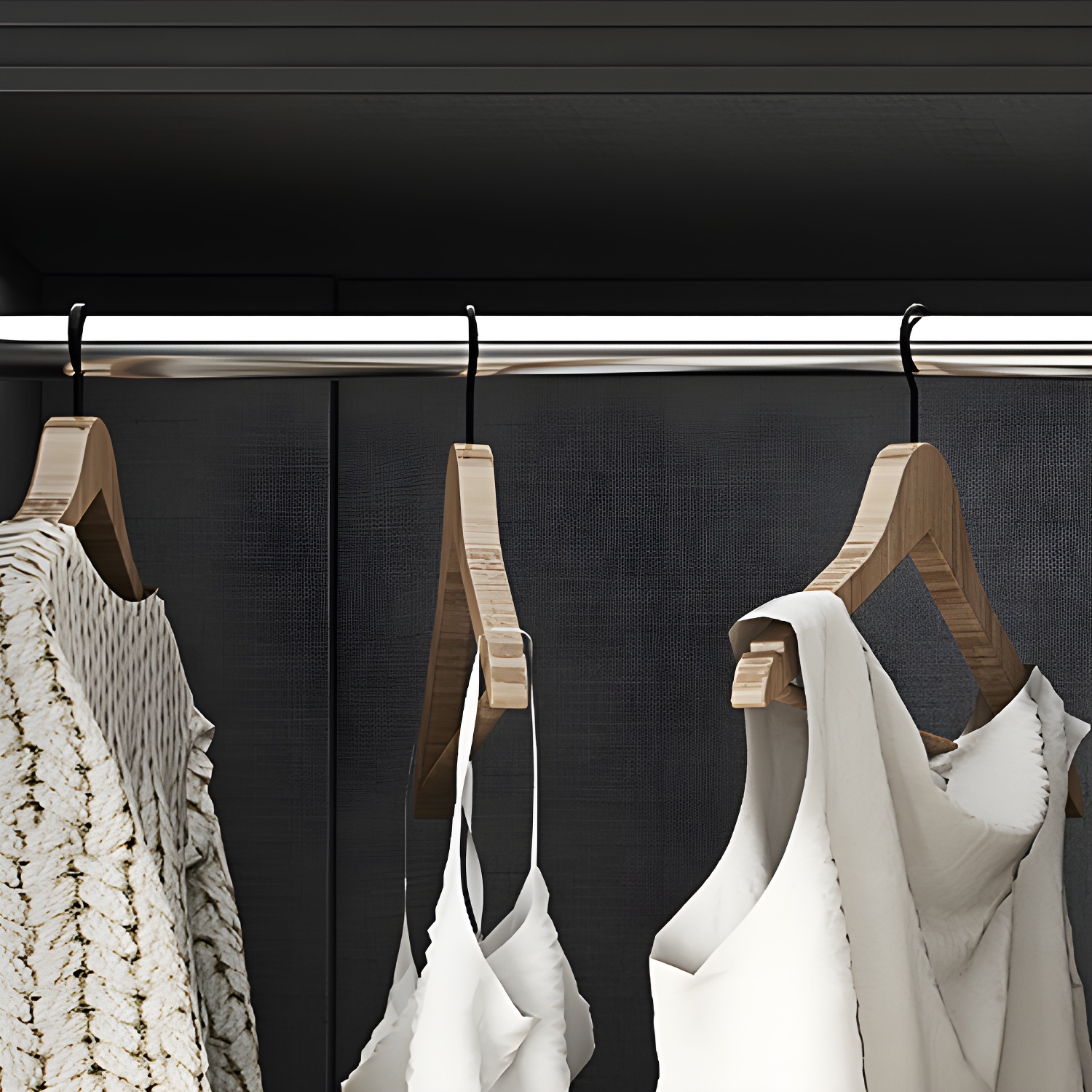 Glass and Wood Wardrobe Armoire Contemporary Wardrobe Cabinet - image 7