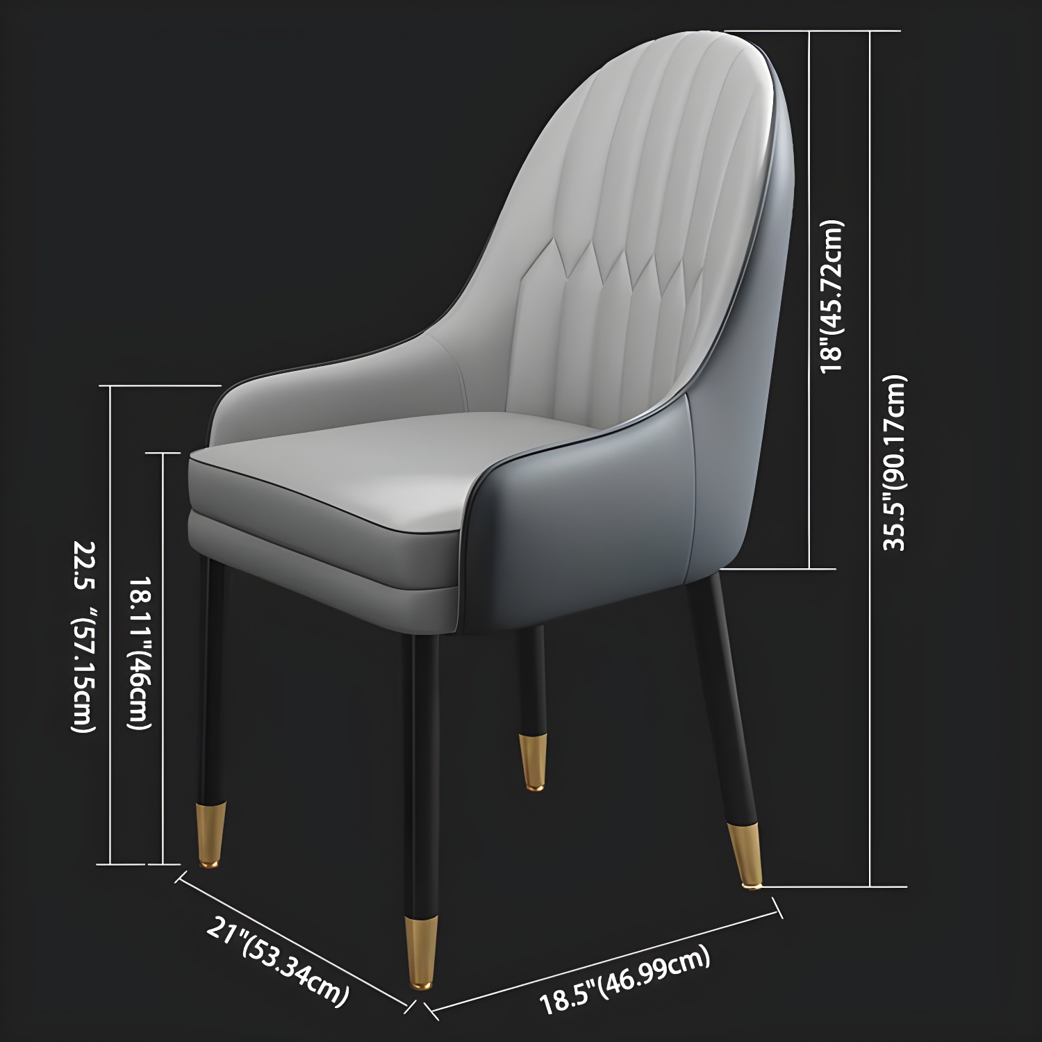 Leather Contemporary Home Side Chair Parsons Chair of 21'' Wide Chairs - image 26