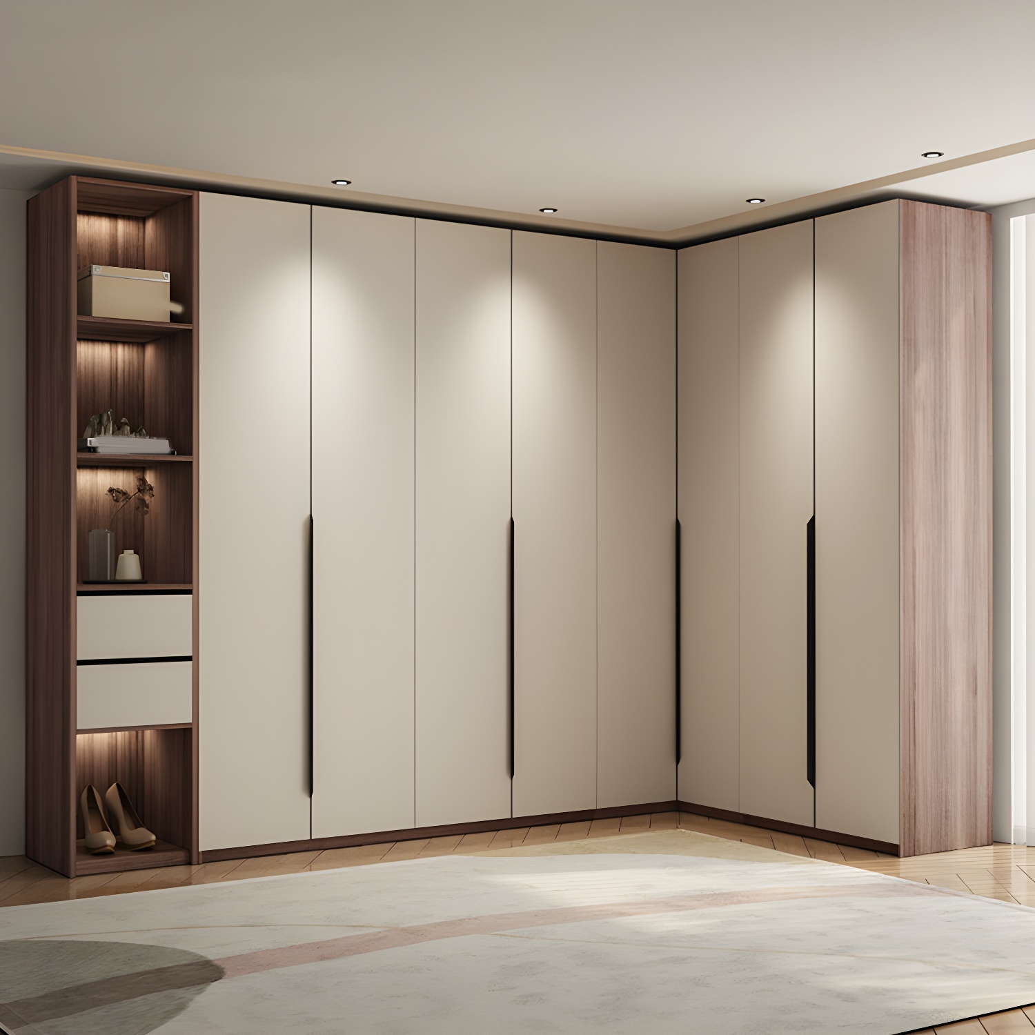 Hinged Wardrobe Cabinet Engineered Wood Wardrobe Armoire for Home - image 11