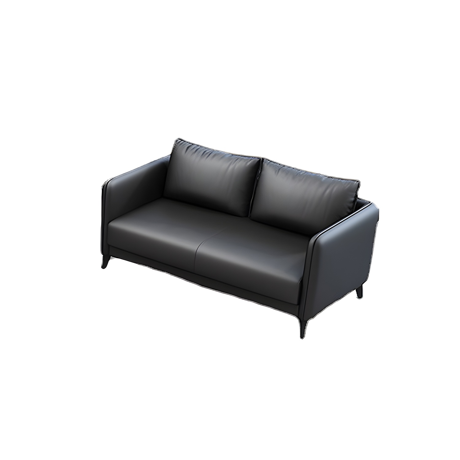 Standard Square Arm Leather Stain Resistant Sofa Couch with Pillows - image 11