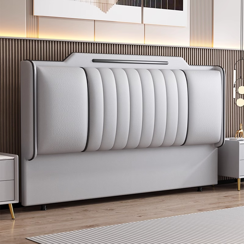 Modish Timber Framed Sponge Filling King(76"W x 80"L)/Queen(60"W x 80"L)/Full(54"W x 75"L) Standard（36-55“） Stepped No Distressing Wingback Headboard - image 7