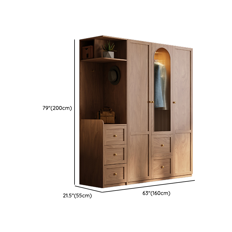Trendy Unfinished Color Engineered Wood Unattached Armoire Cabinet - image 17