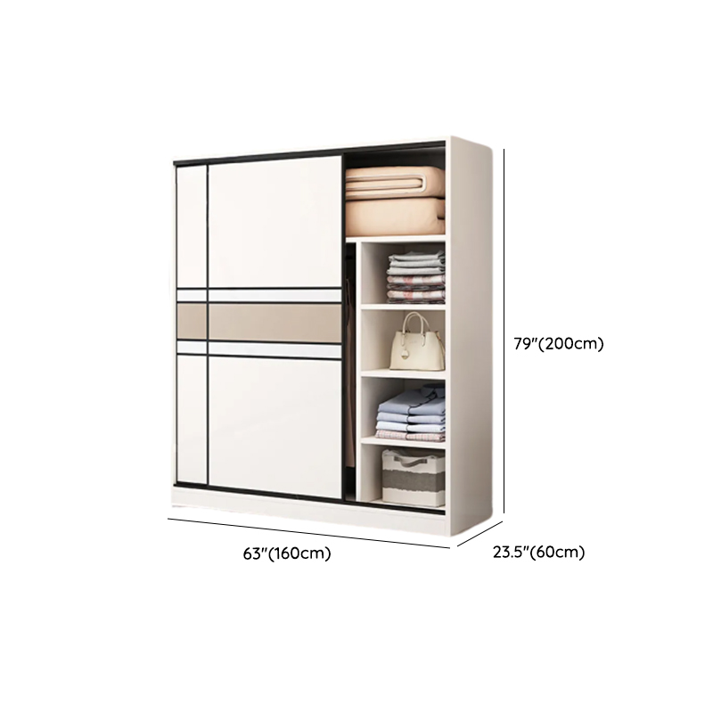 White Modish Manufactured Wood Independent Armoire Cabinet with Soft Close Drawer, Soft Close Door, and Interior Shelves - image 10