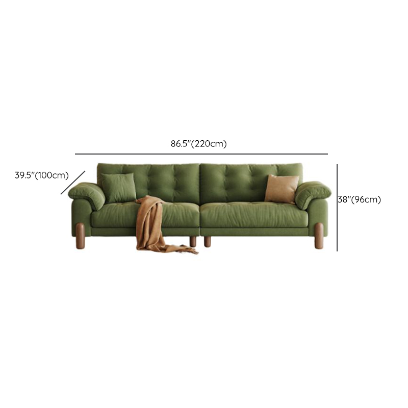 Straight Dark Green Sofa, Seats 2/1-seater, Horizontal Orientation, Button-tufted - image 14
