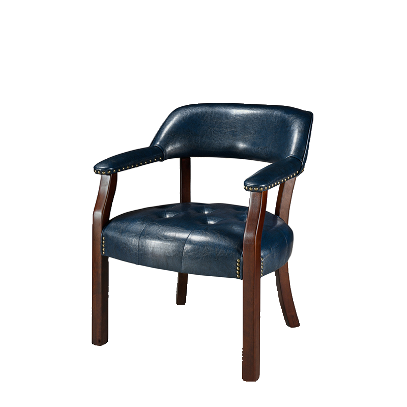 Sturdy Dining Room Arm Chair with Rollers, Decorative Nailhead, and Outlined Frame - image 3