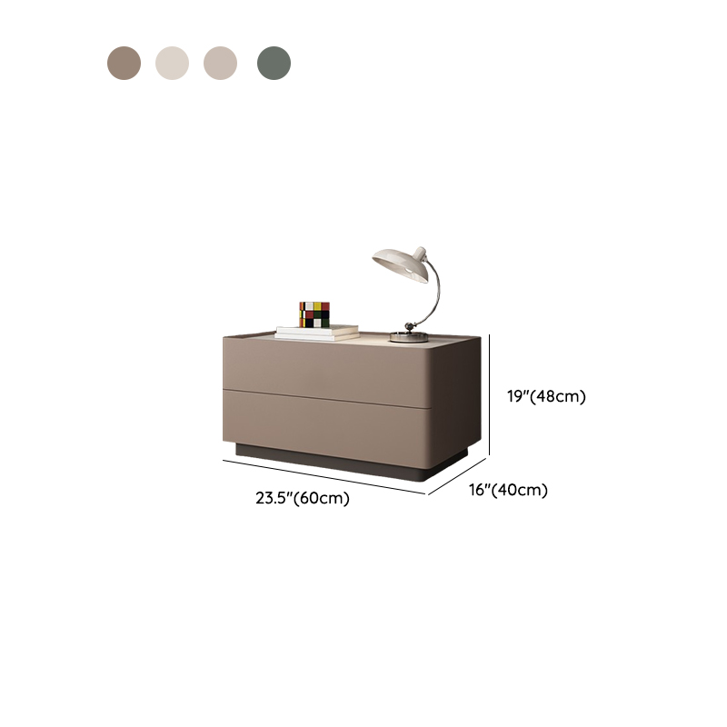 Casual Sintered Stone Countertop Drawer Storage Nightstand with 2 Drawers - image 15