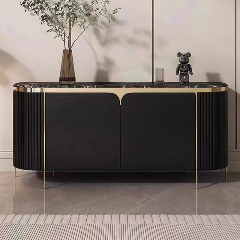 Glamorous Ground Sideboard with Standard/Narrow Size, 1 Shelf, Cabinets, Sintered Stone Countertop, and 2 Doors - image 12