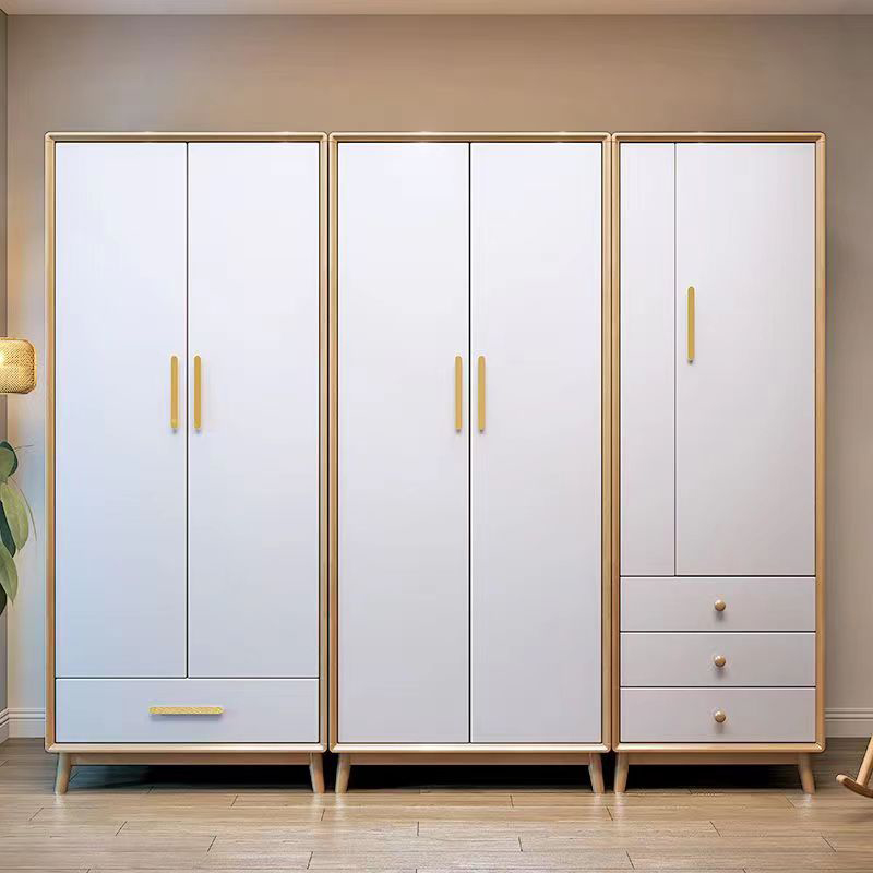 Simplistic Wooden Almirah with Interior Shelves&Clothing Rack&Soft Close Drawer&Soft Close Door - image 4