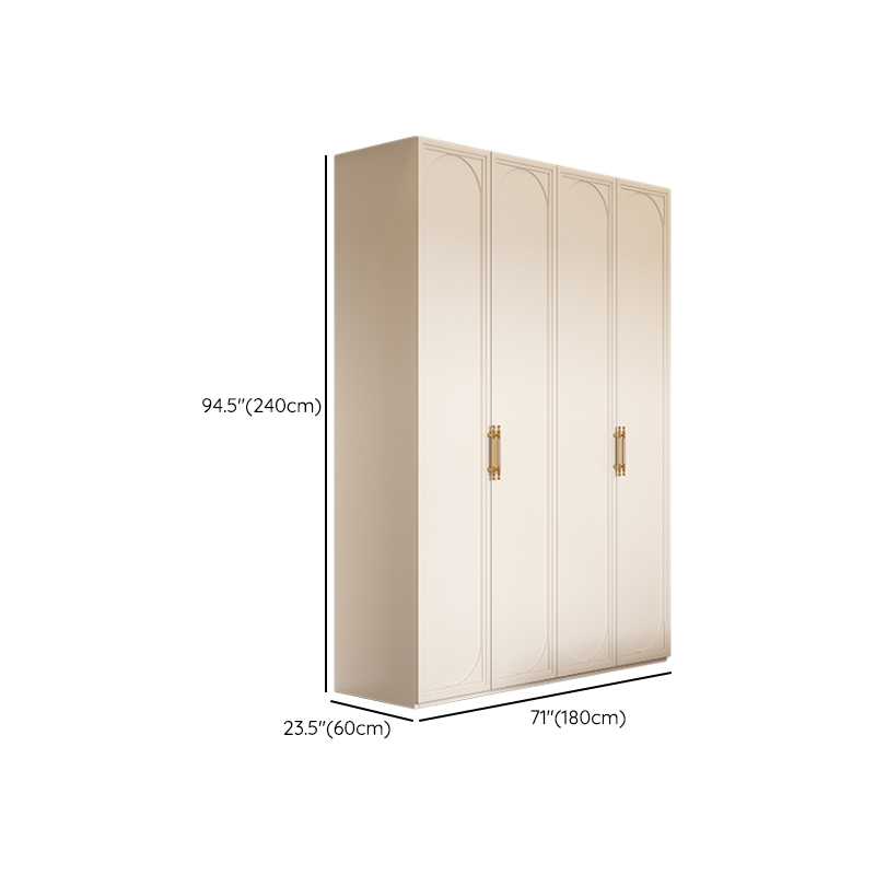 White Minimalist Laminate Wardrobe Closet with Compartments, Soft Close Door, Interior Shelves, and Clothing Rod - image 19