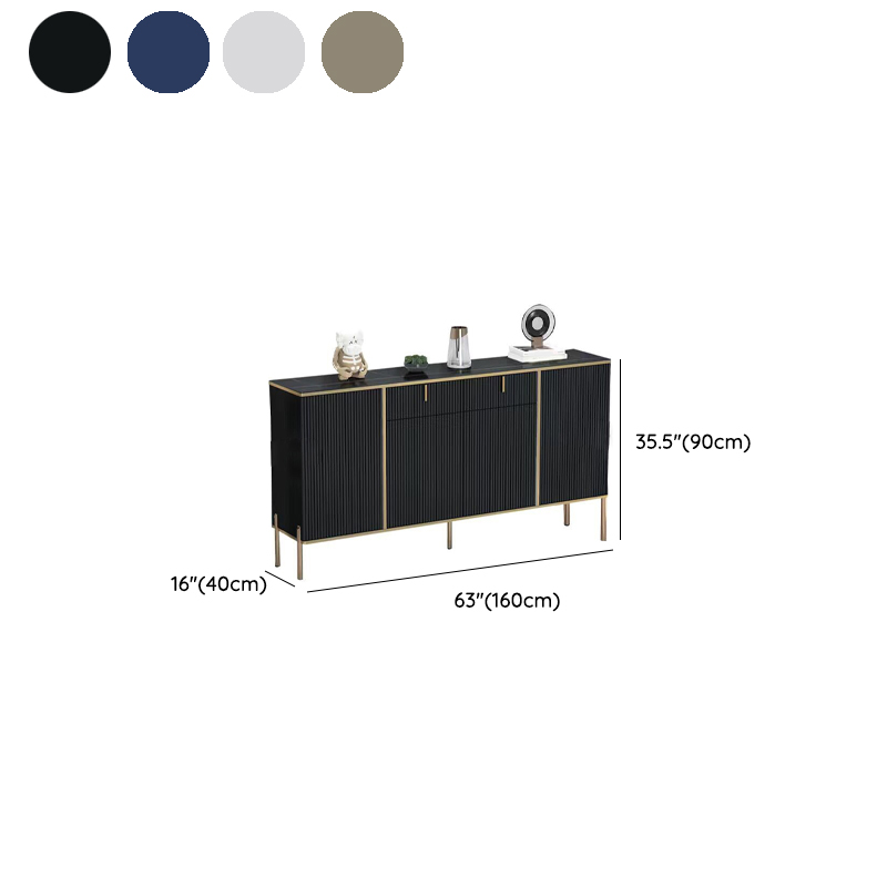 Glam Wood Sideboard Credenza with Cabinets and Drawers Assembly 40cm Width x 90cm Height - image 19