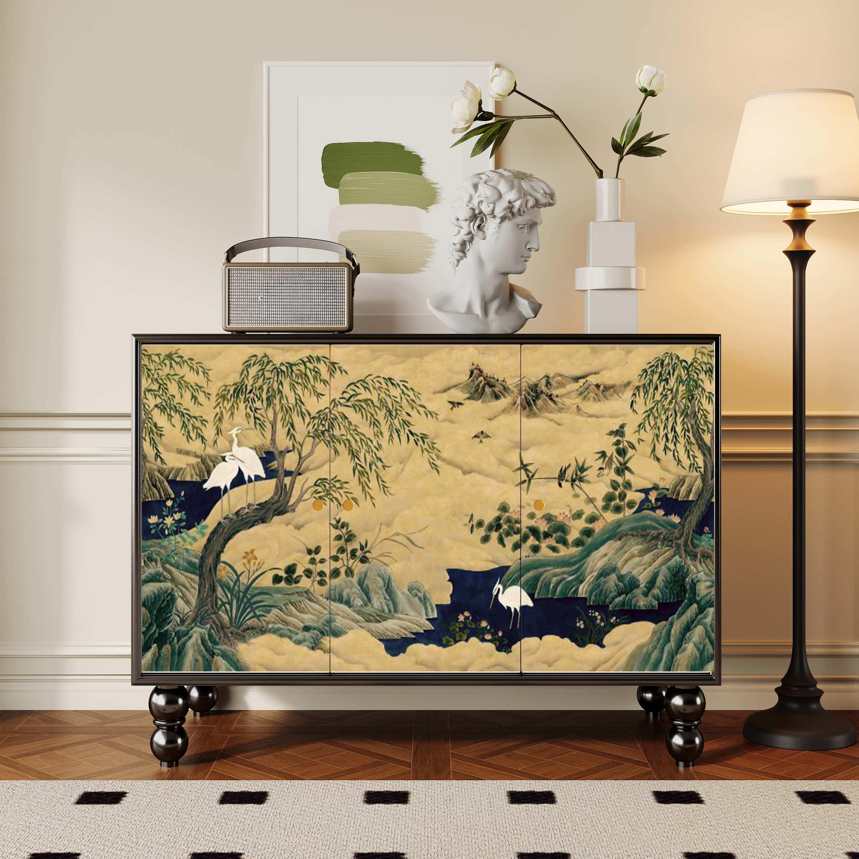 Parlor Detached Sideboard with Six Internal Shelves and Benchtop - image 2