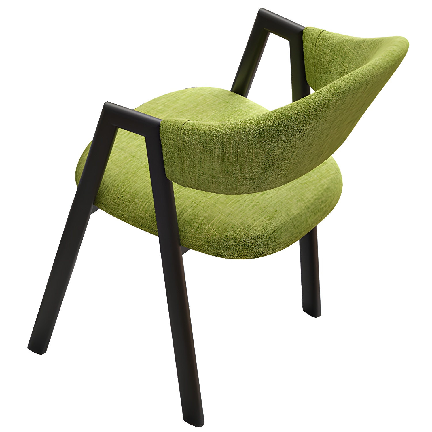 Modern Style Iron Arm Chair Open Back Dining Side Chair with Upholstered - image 5
