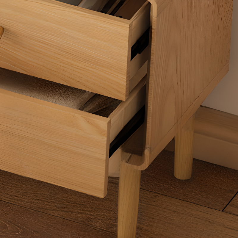 Solid+Engineered Wood TV Stand with 4 Drawers, 2 Cabinets, Cable Management, and Variable Shelf - image 7