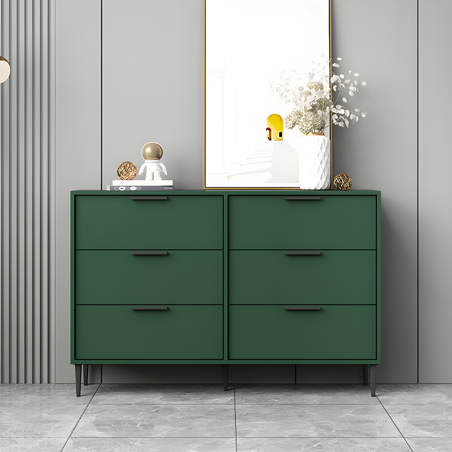 Modern Horizontal Storage Chest Dresser Wooden Storage Chest with Drawers - image 15