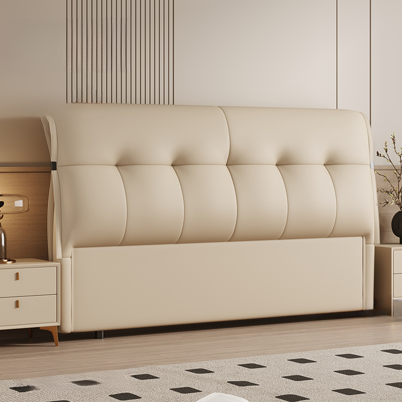 Simplistic Panel Headboard with No Distressing, Piled Tufted Rectangular Design for King/Queen/Full Bed, Sponge Upholstery Fill, Standard Height - image 9