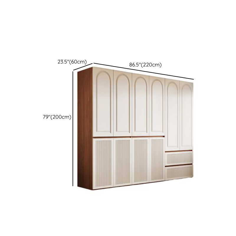 Acorn Minimalist Pine Wood Wardrobe Closet with Soft Close Drawer, Soft Close Door, Interior Shelves, and Clothing Rod - image 13