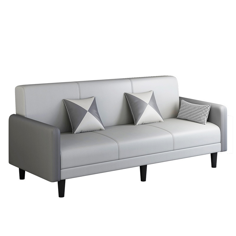 Trendy Solid Color Stain Resistant Standard Sofa in Grey/Cerulean/Beige with Arm, 4-seater/Seats 3 and 2 Pillows - image 25