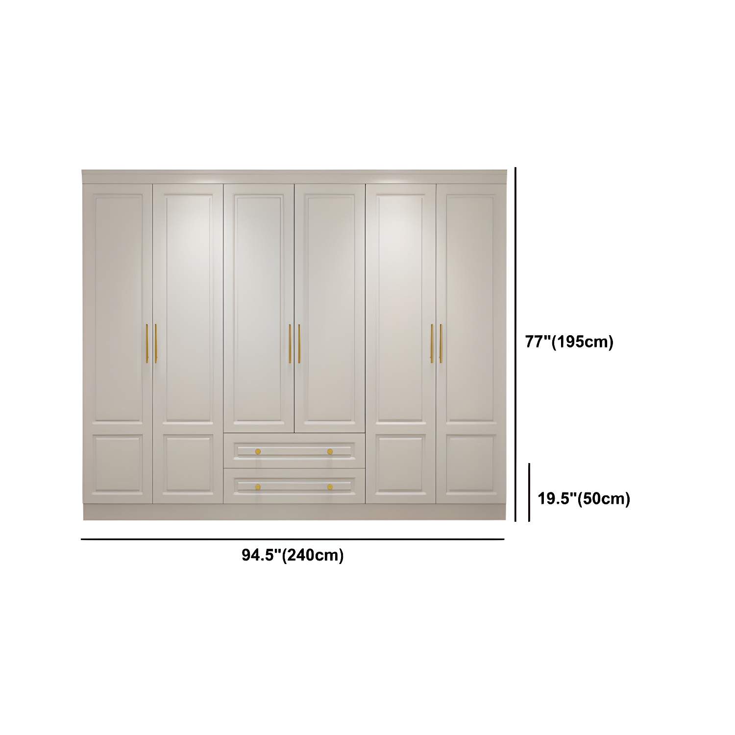 Modern Style Wooden Wardrobe White Colour Soft Close Drawer Wardrobe Closet - image 20