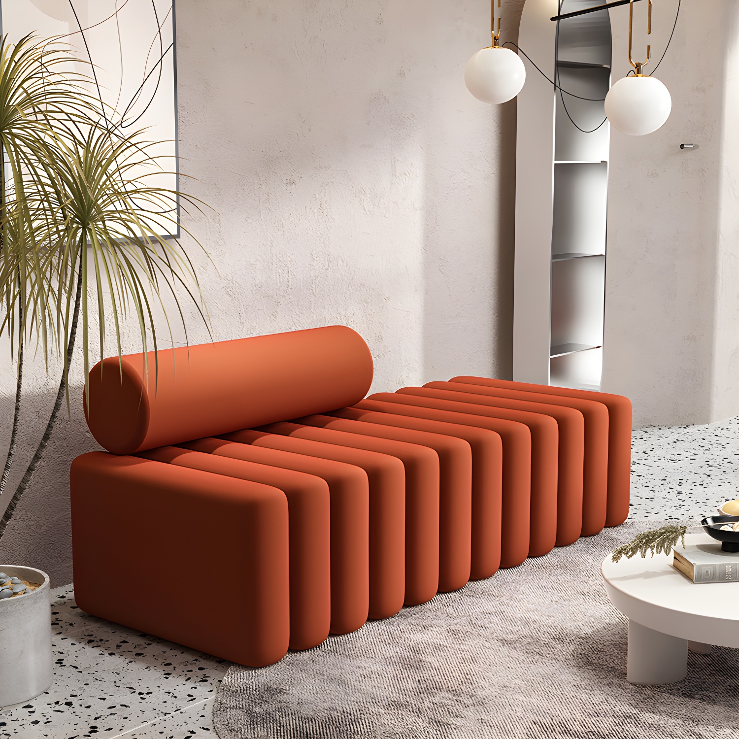 Velvet Contemporary Standard Sofa Armless Sofa for Living Room, Apartment - image 5