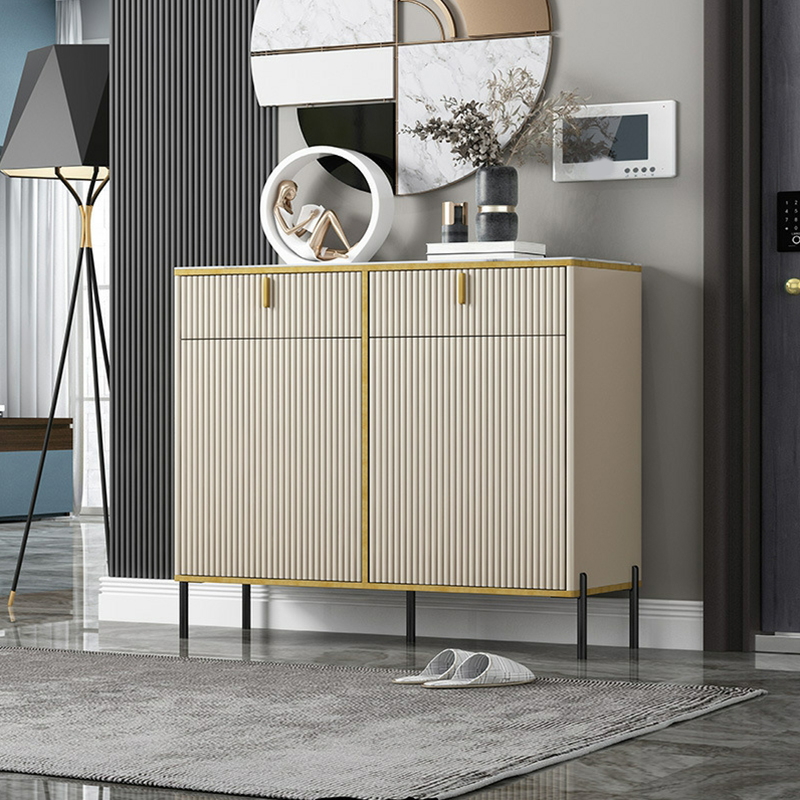 Free Standing Stone Wet-resistant Utility Storage Cabinet with 12 Interior Shelves & 3 Cabinets Living Room - image 3