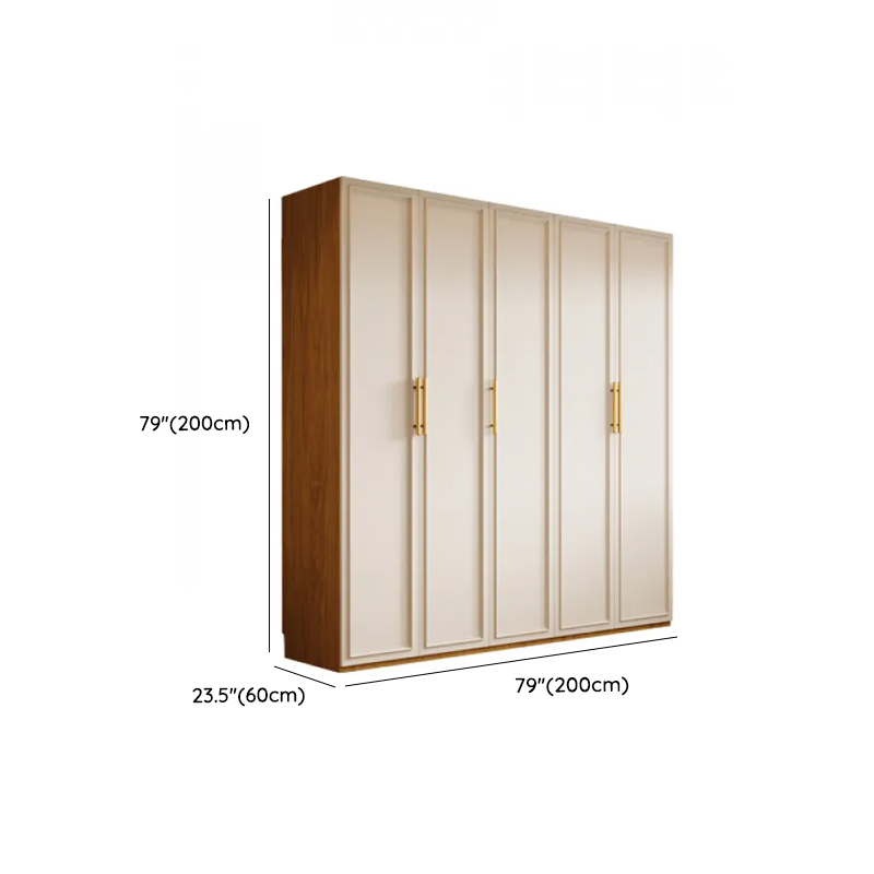 Cocoa Minimalist Laminate Wardrobe Closet with Soft Close Drawer, Soft Close Door, Interior Shelves, and Clothing Rod - image 11