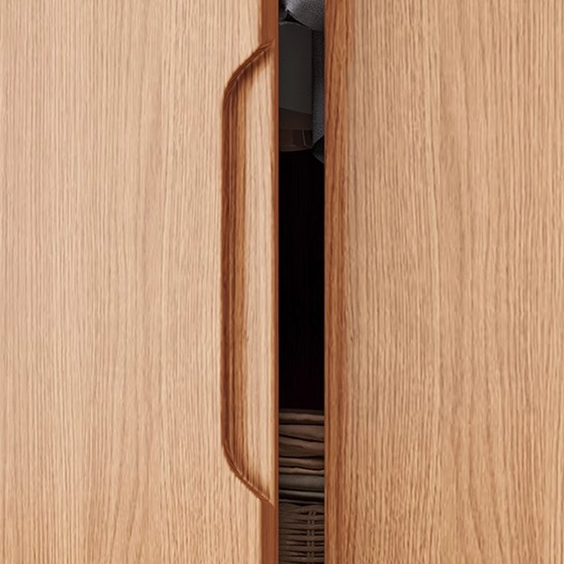 Wood Grain Modish Wooden Armoire Cabinet with Soft Close Drawer, Soft Close Door, Interior Shelves, and Clothing Rod - image 4