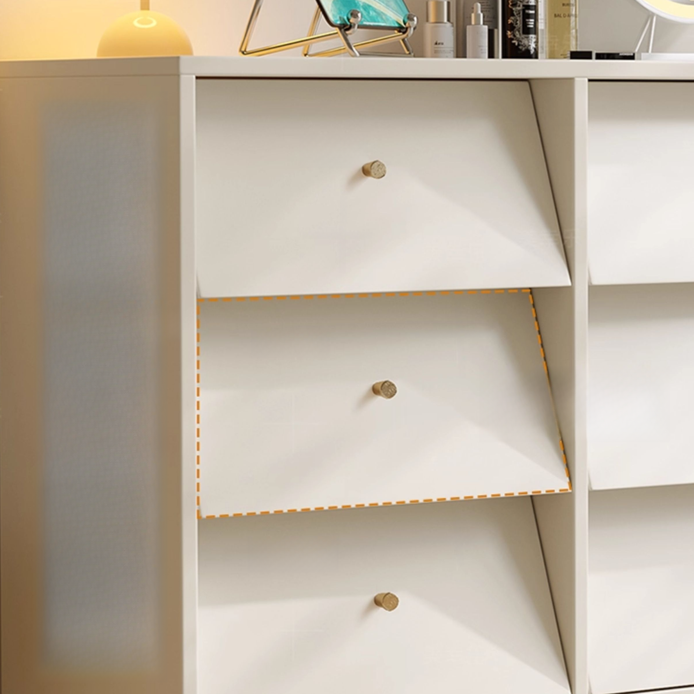 Chalk Casual Raw Wood Semainier for Sleeping Quarters with 9 Drawers/6 Drawers Horizontal/Vertical - image 6