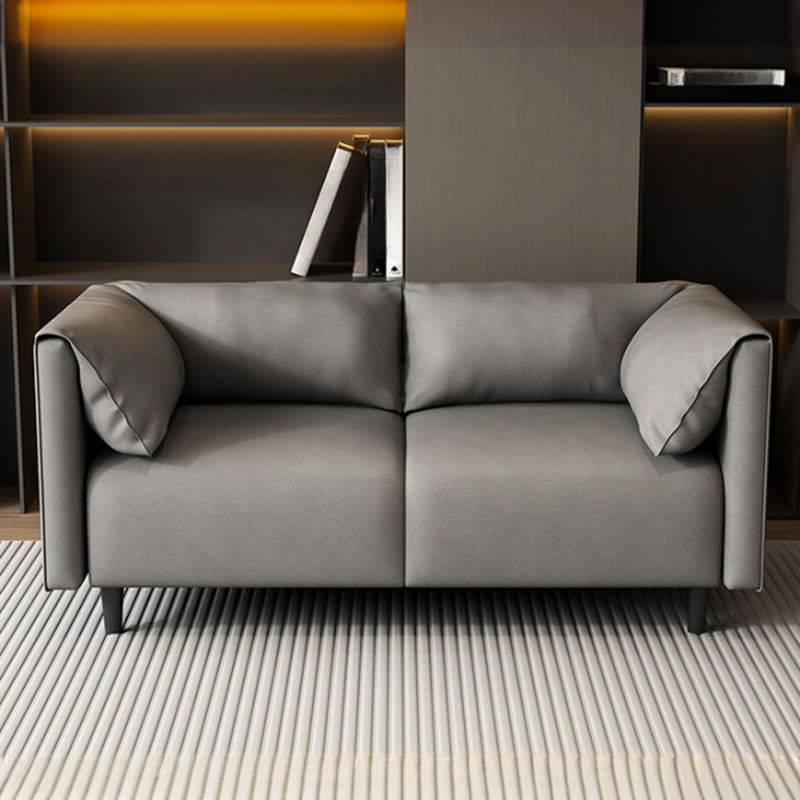 Drawing Room Loveseat with Light Gray/Olive Green/Amber Color Upholstery and Armrest - image 5