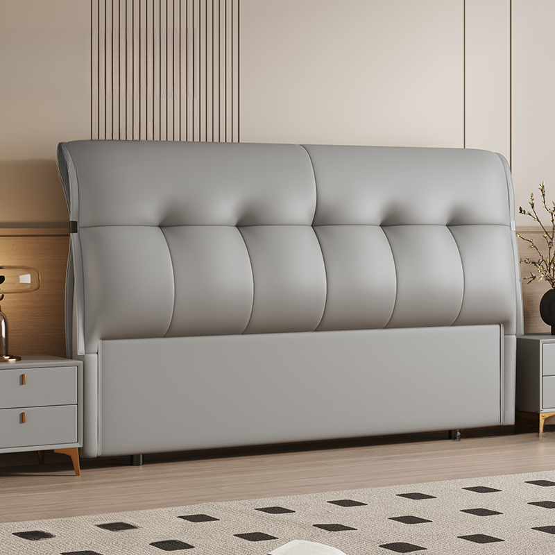 Simplistic Panel Headboard with No Distressing, Piled Tufted Rectangular Design for King/Queen/Full Bed, Sponge Upholstery Fill, Standard Height - image 5